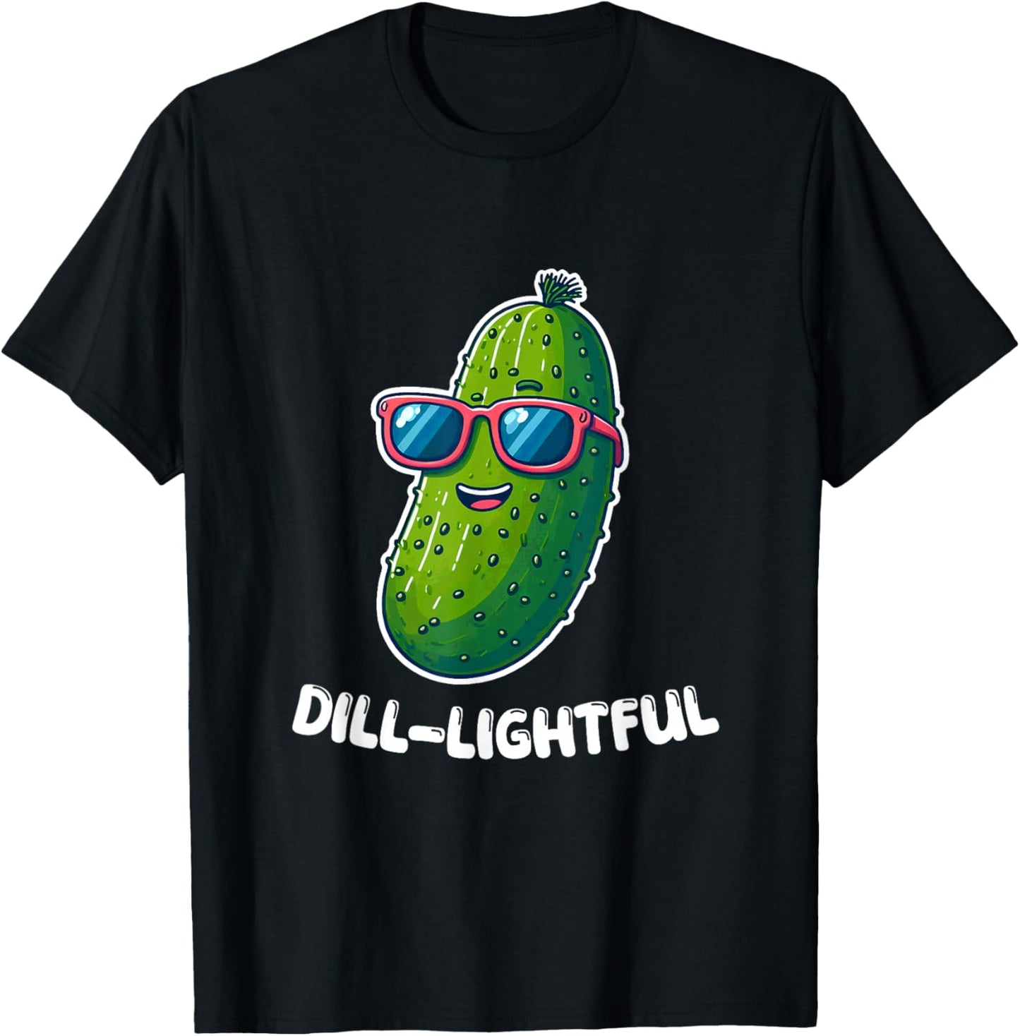 Dill-lightful Pickle Dill Sunglasses Funny T-Shirt - T-Shirt | Black