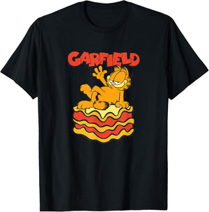 Garfield Lasagna Slice Garfield Pose T-Shirt - T-Shirt | Black