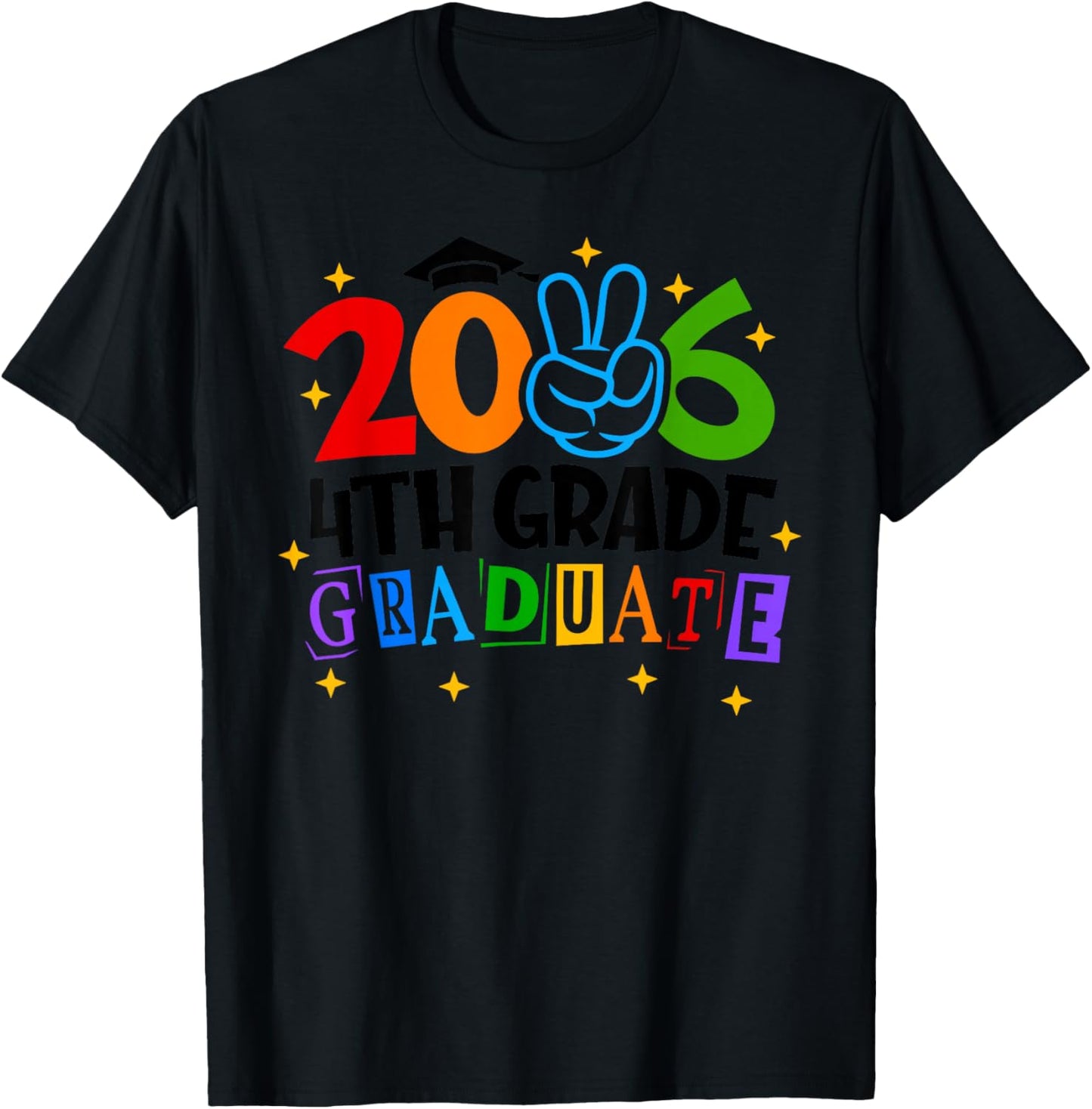 4th Fourth Grade Graduate 2026 Graduation Class of 2026 Kids T-Shirt - T-Shirt | Black