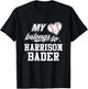 Harrison Bader Gameday T-Shirt - T-Shirt | Black