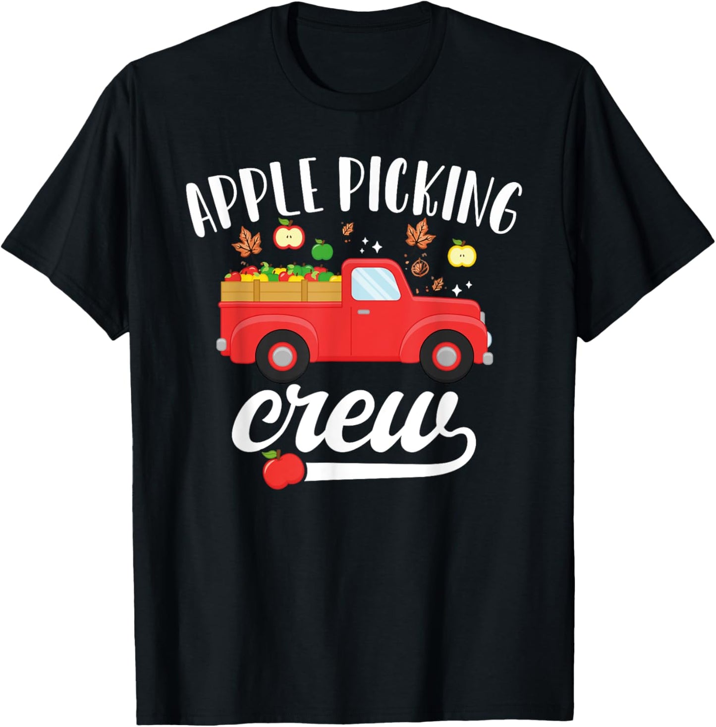 Apple Picking Crew Apple Picking Squad Cute Harvest Season T-Shirt - T-Shirt | Black