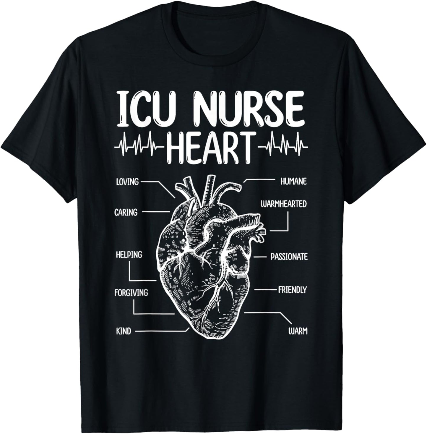 Neuro ICU Nurse Accessoires Cardiac ICU Nurse Essentials T-Shirt - T-Shirt | Black