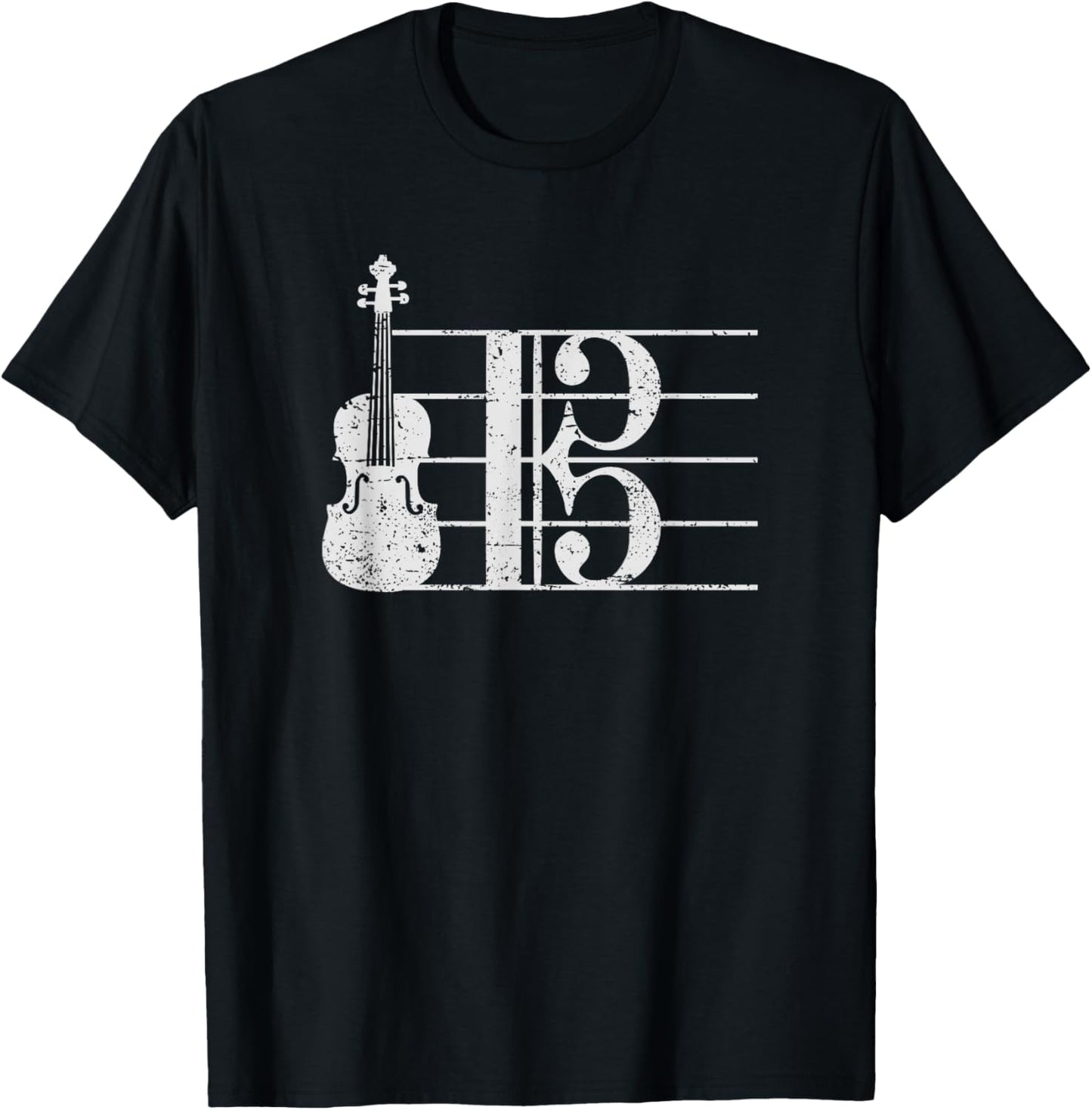 Alto Clef Viola Player Violist T-Shirt - T-Shirt | Black
