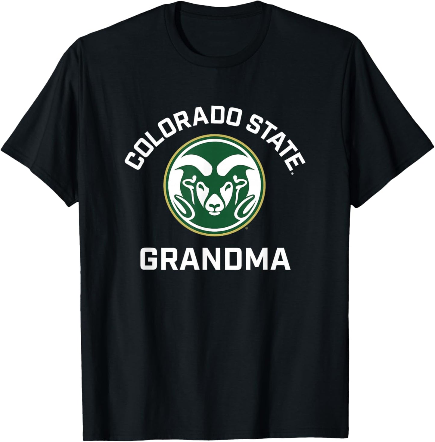 Colorado State University Rams Arched Grandma T-Shirt - T-Shirt | Black