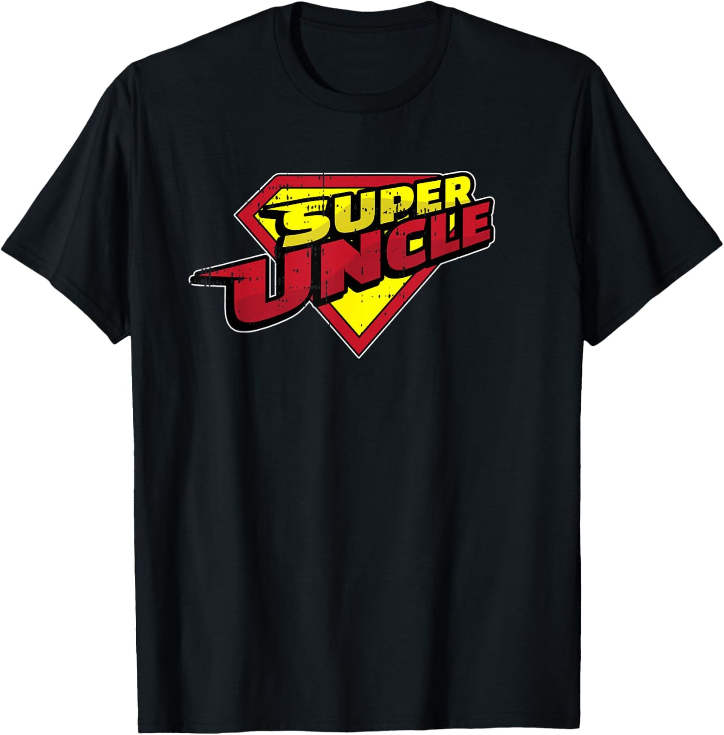 Super Uncle Super Hero Great Cool Niece and Nephew gifts T-Shirt - T-Shirt | Black
