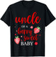 Uncle Of A Berry Sweet One Strawberry Baby First Birthday T-Shirt - T-Shirt | Black