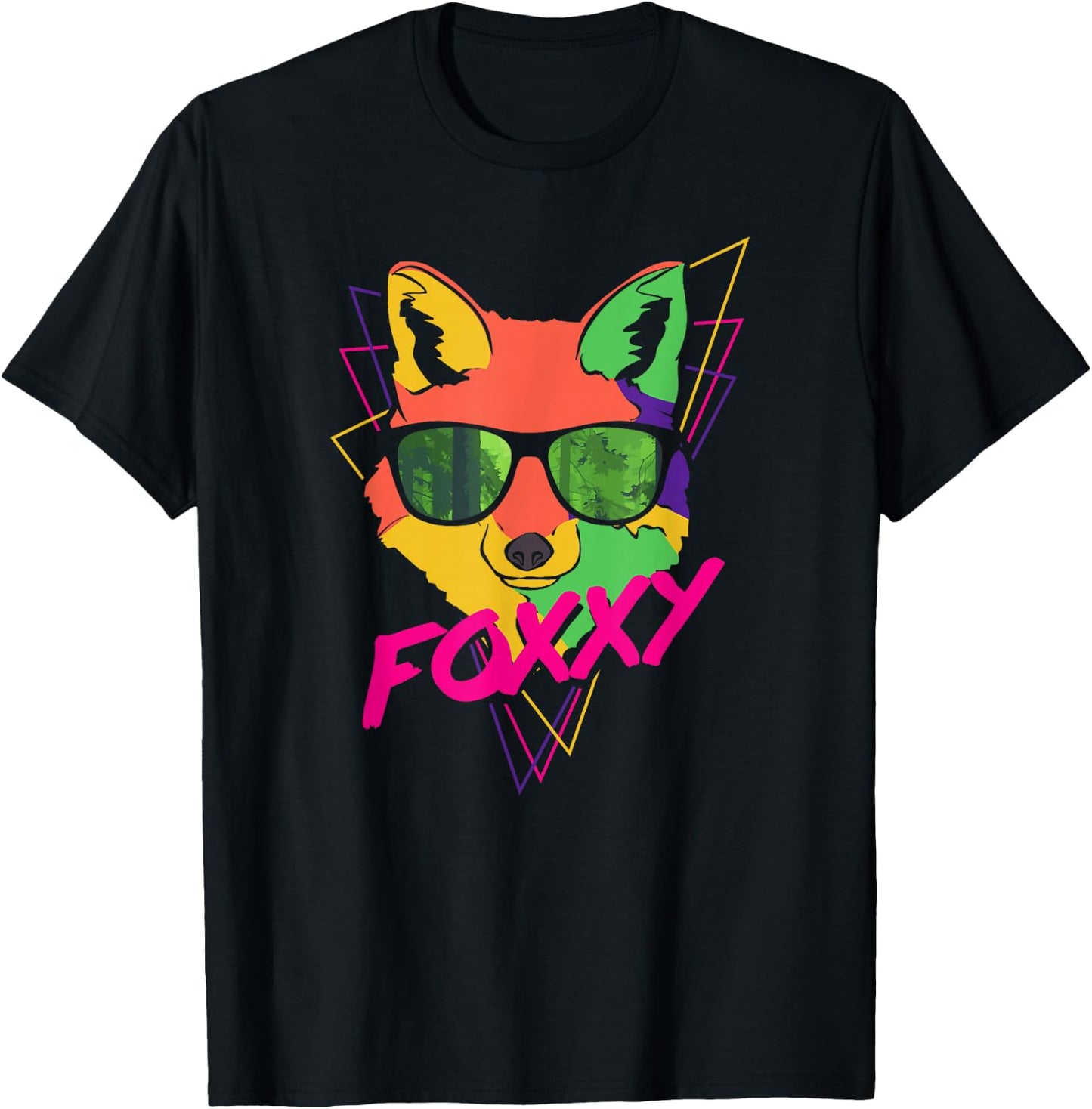 Fox - I love Fox - Foxy - Foxxy - Fox arts - Gift - Present T-Shirt - T-Shirt | Black