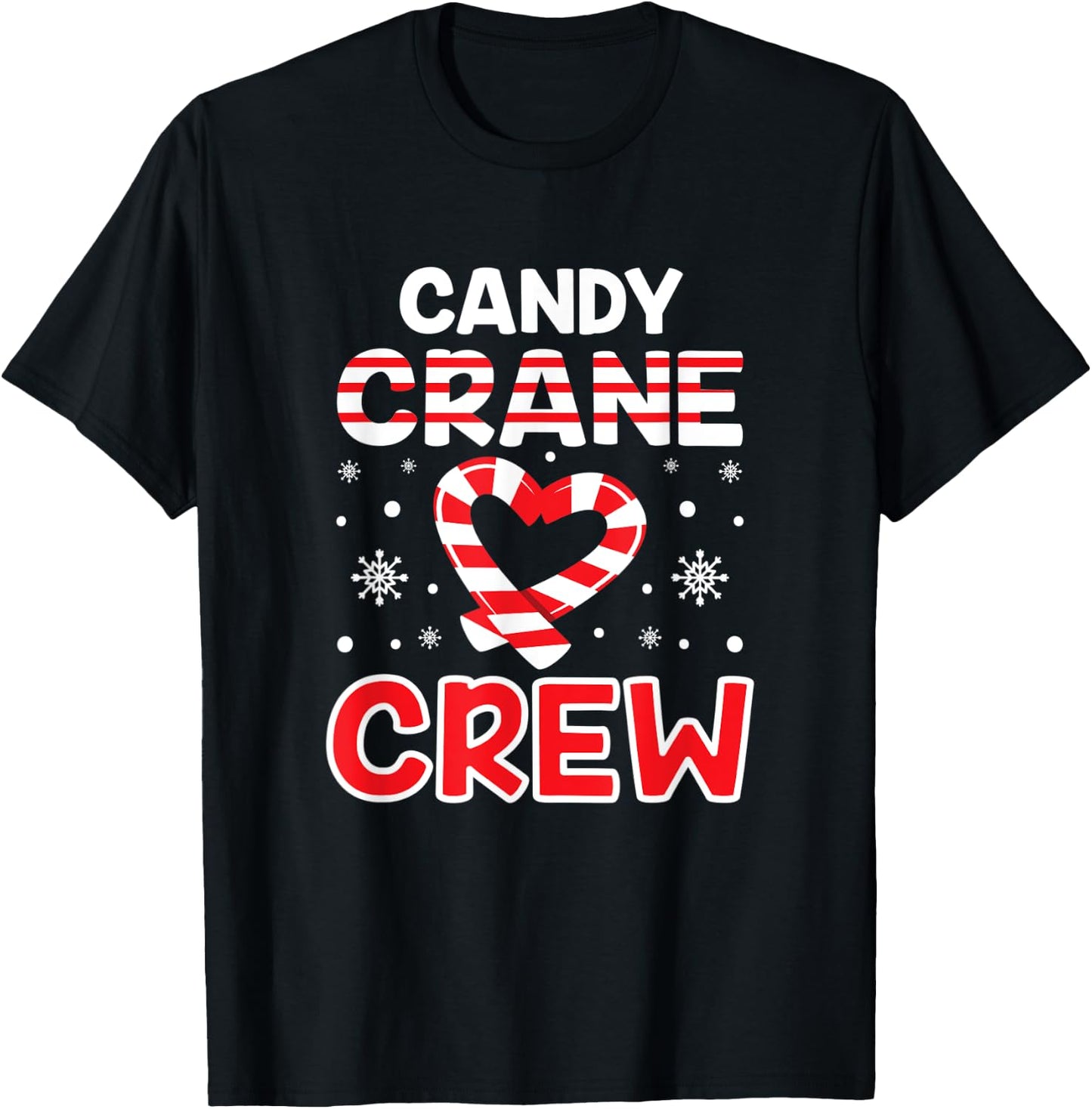 Candy Cane Crew Christmas Sweets Family Matching Costume T-Shirt - T-Shirt | Black