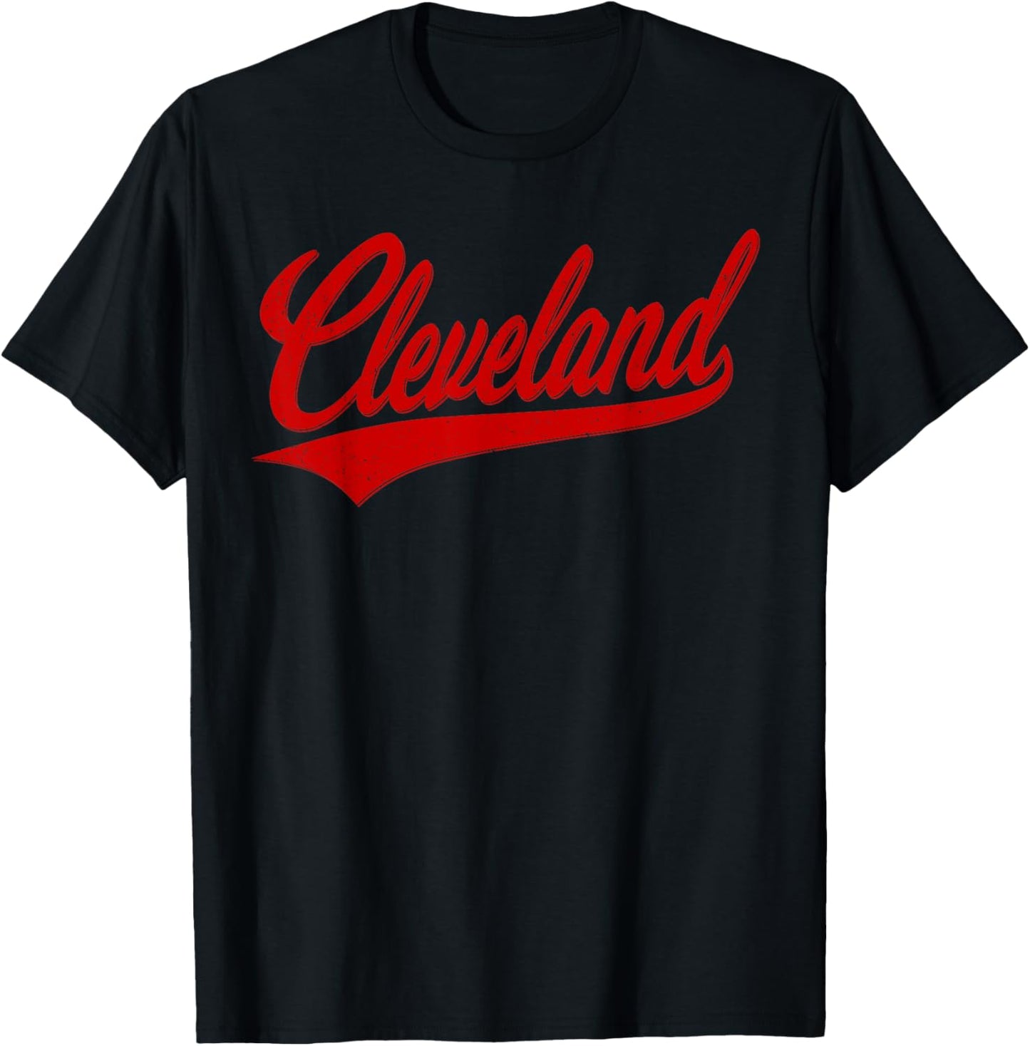 Cleveland Ohio Varsity Script Retro Vintage Sports Style T-Shirt - T-Shirt | Black