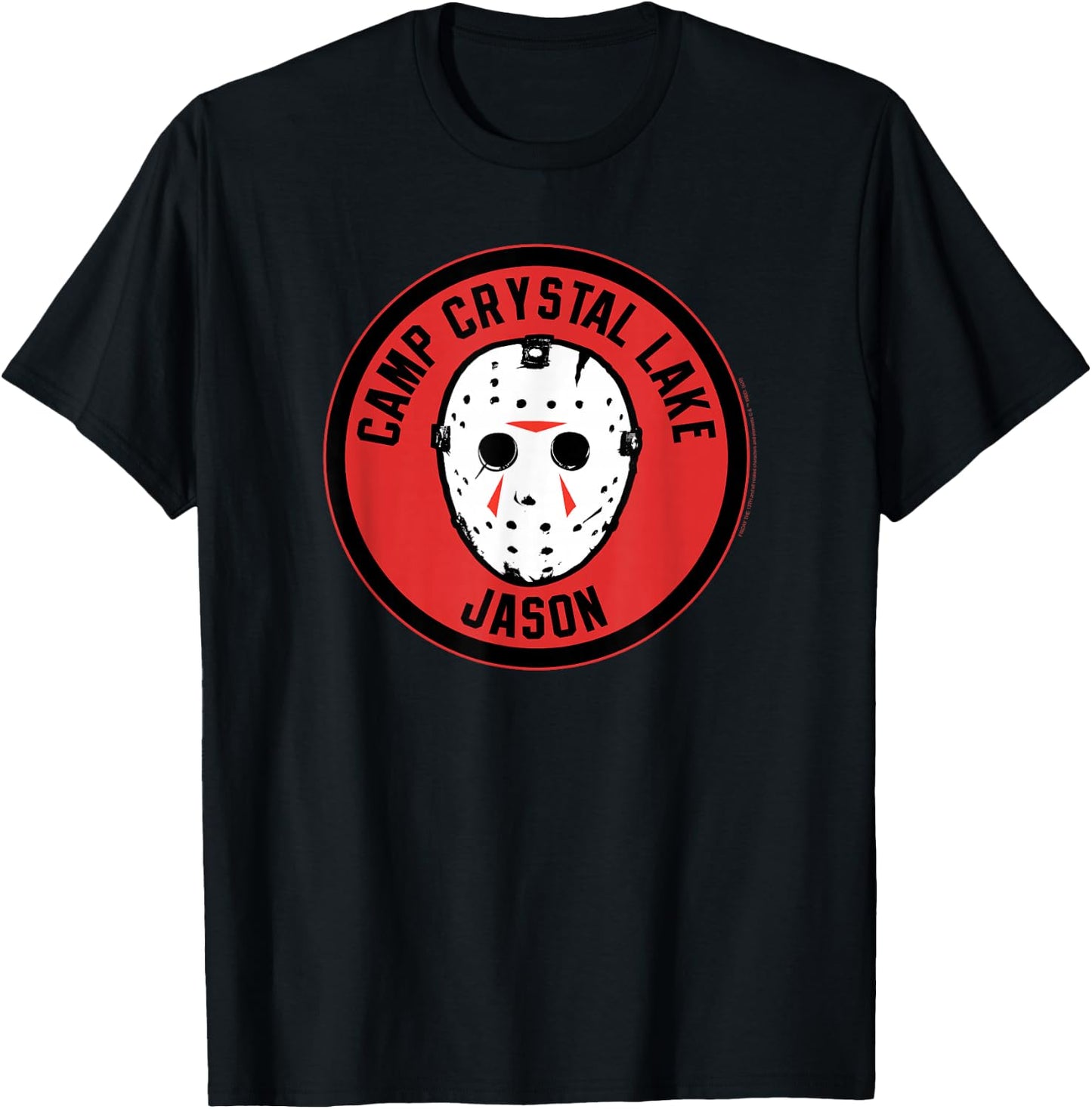 Friday The 13th Jason Camp Crystal Lake Patch T-Shirt - T-Shirt | Black