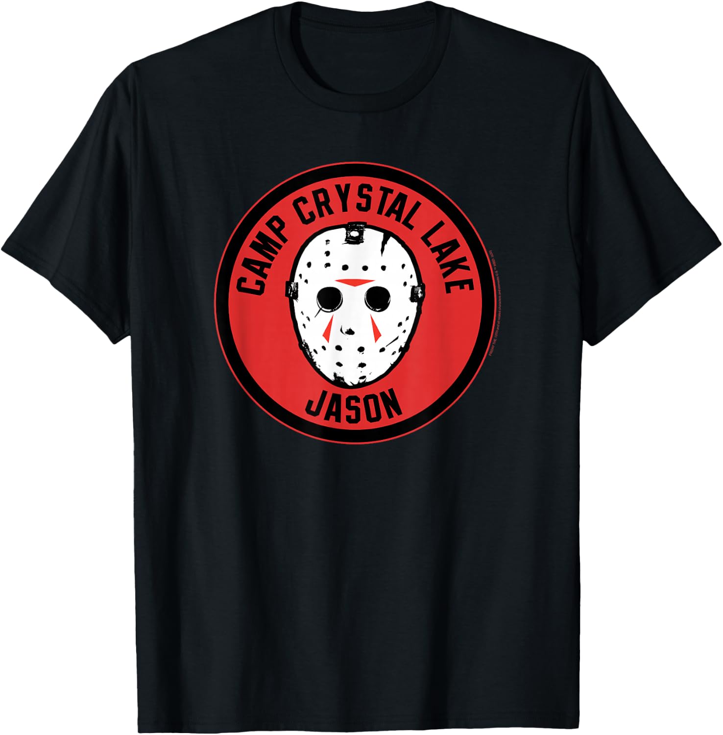Friday The 13th Jason Camp Crystal Lake Patch T-Shirt - T-Shirt | Black