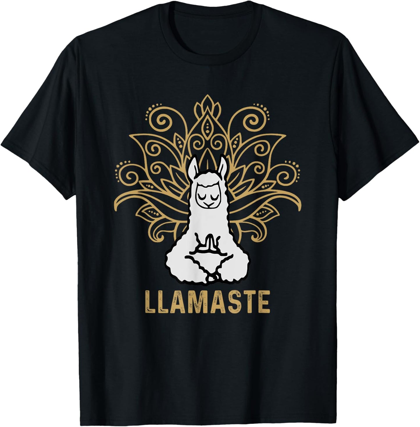 Llamaste Yoga Gift Women Kids Lover Llama Yoga T-Shirt - T-Shirt | Black