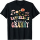 Happiness is Being a Granny Floral Granny Mother's Day T-Shirt - T-Shirt | Black