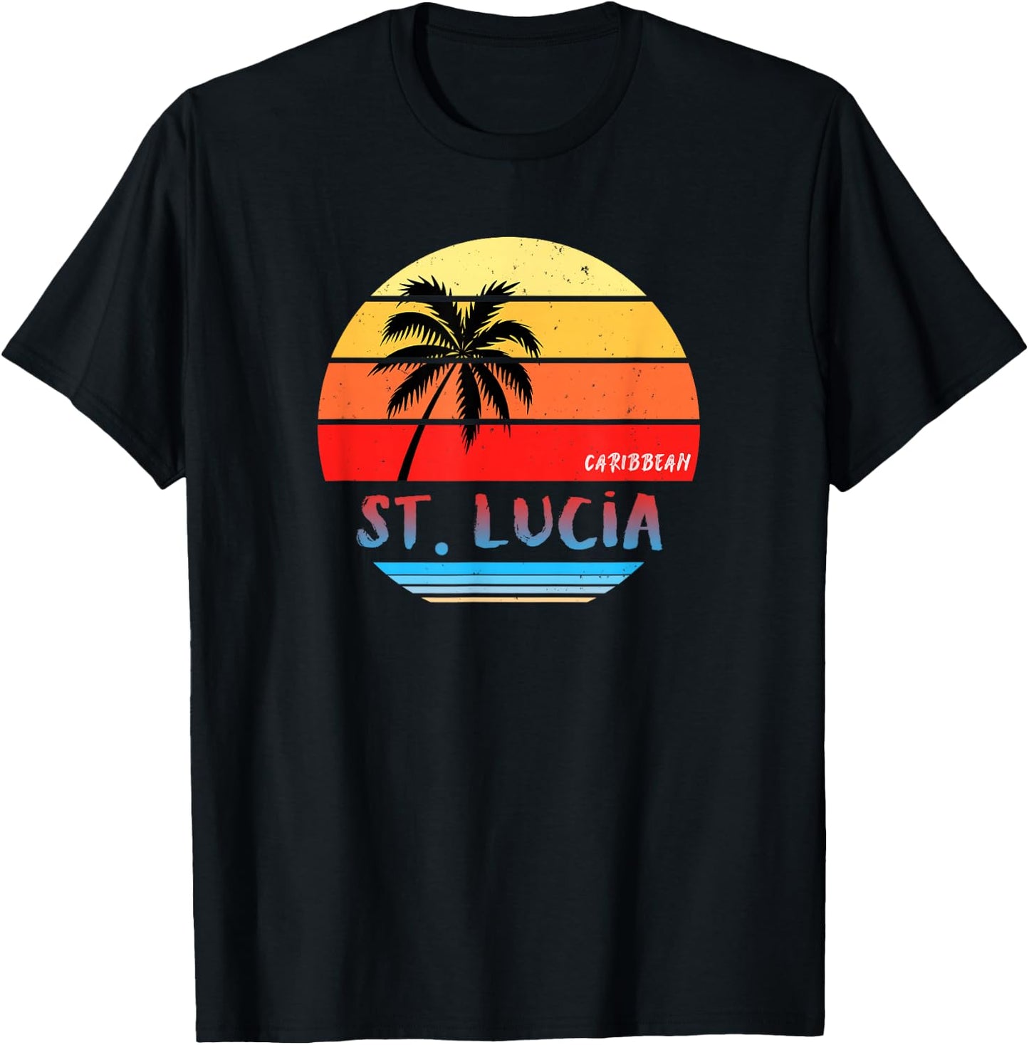 Saint Lucia Souvenir Gift T-Shirt - T-Shirt | Black