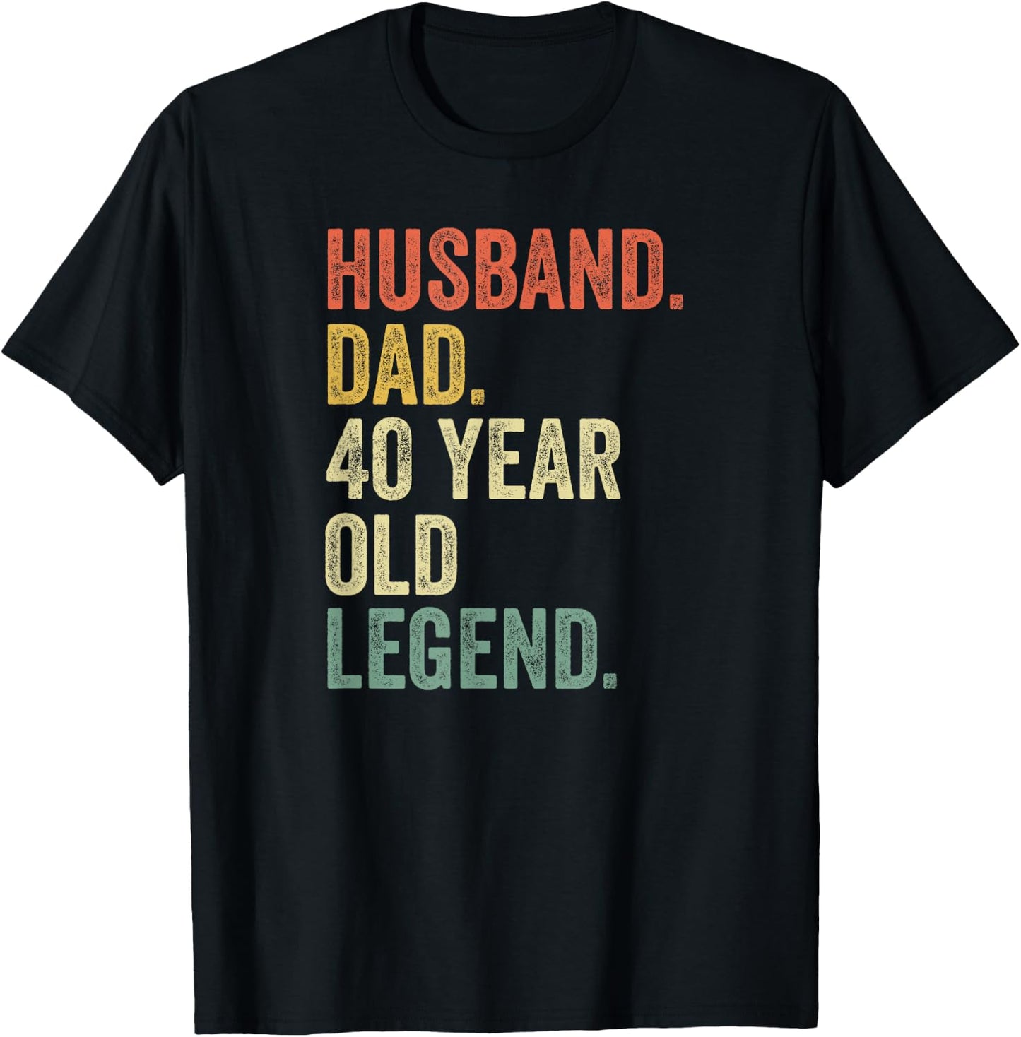 Funny 40th Birthday Gifts Vintage Dad 1980 T-Shirt - T-Shirt | Black