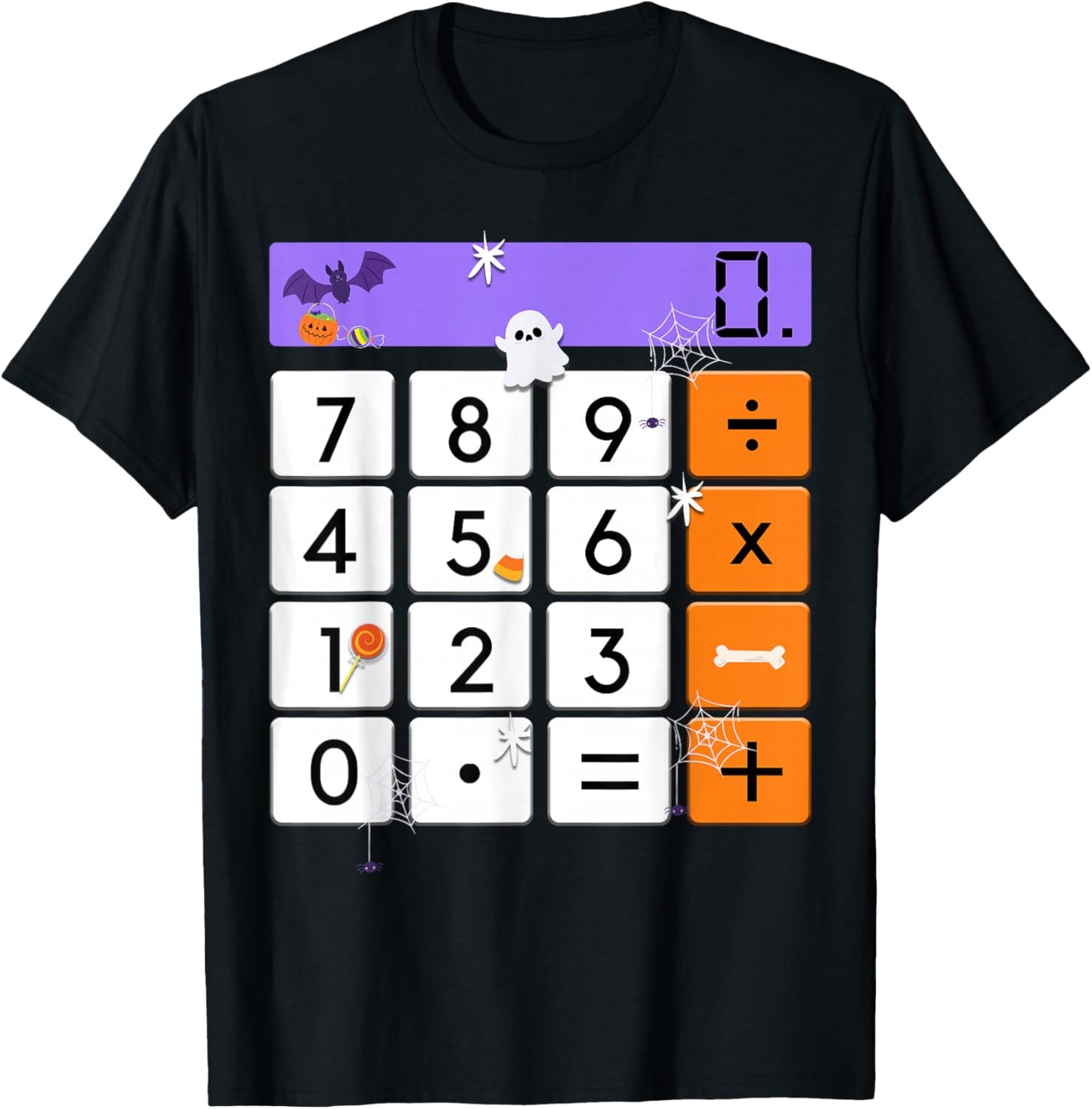 Calculator Halloween Costume Math Geek Mathematics Teacher T-Shirt - T-Shirt | Black