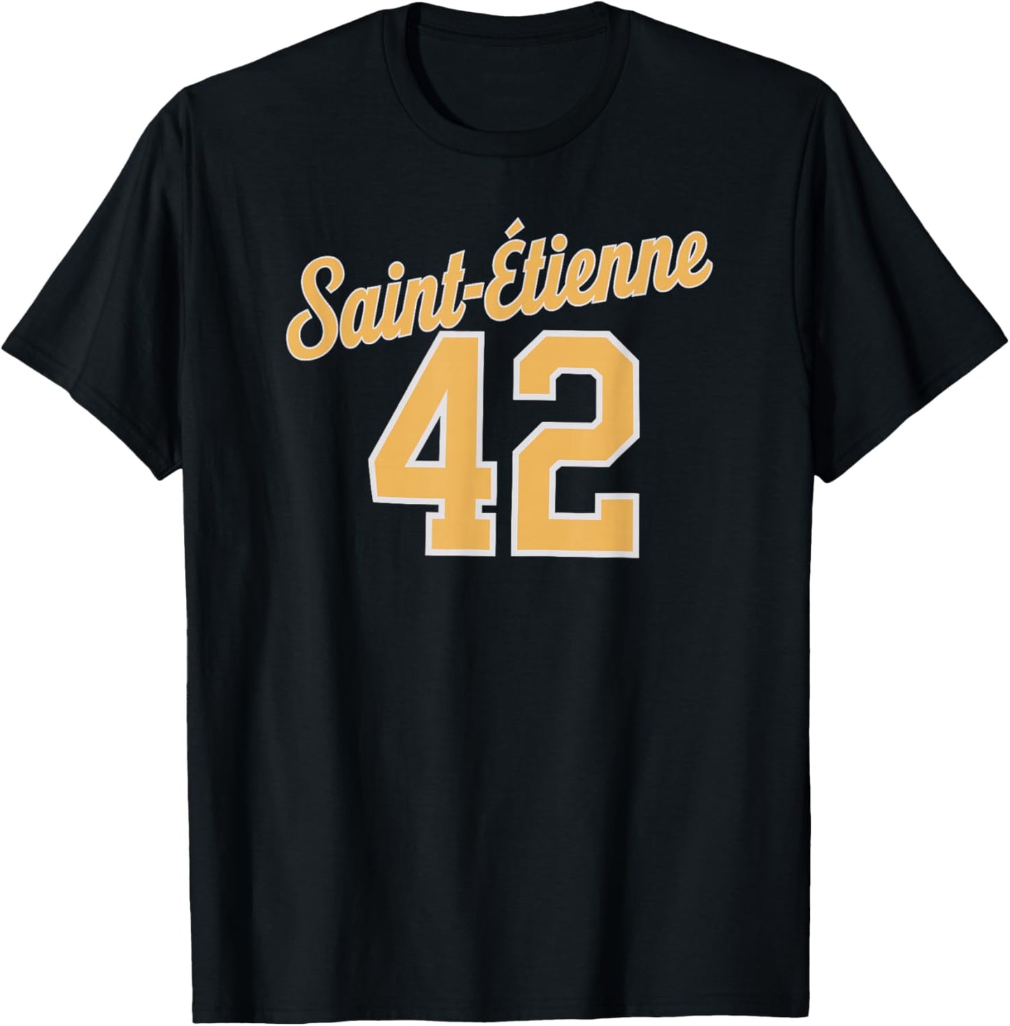 Saint-Étienne 42 , Black, S T-Shirt - T-Shirt | Black