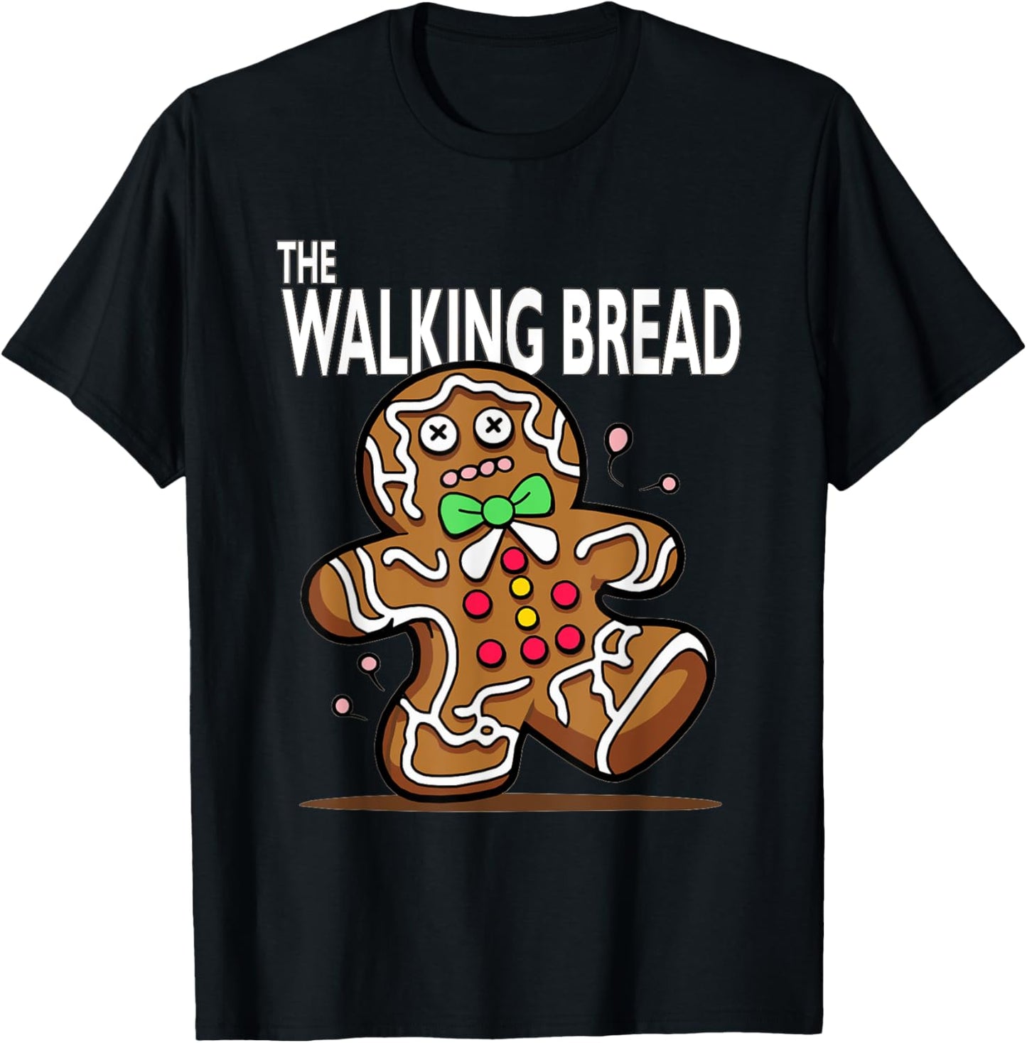 Zombie Gingerbread The Walking Bread Halloween Funny T-Shirt - T-Shirt | Black