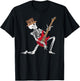 Skeleton Playing Electric Guitar Funny Halloween T-Shirt - T-Shirt | Black