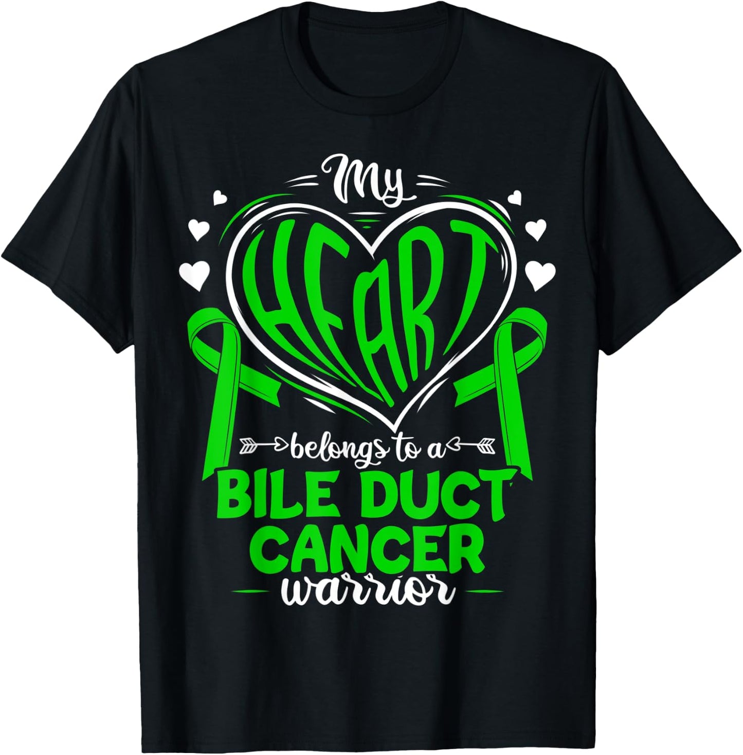 Cholangiocarcinoma Bile Duct Cancer Awareness T-Shirt - T-Shirt | Black