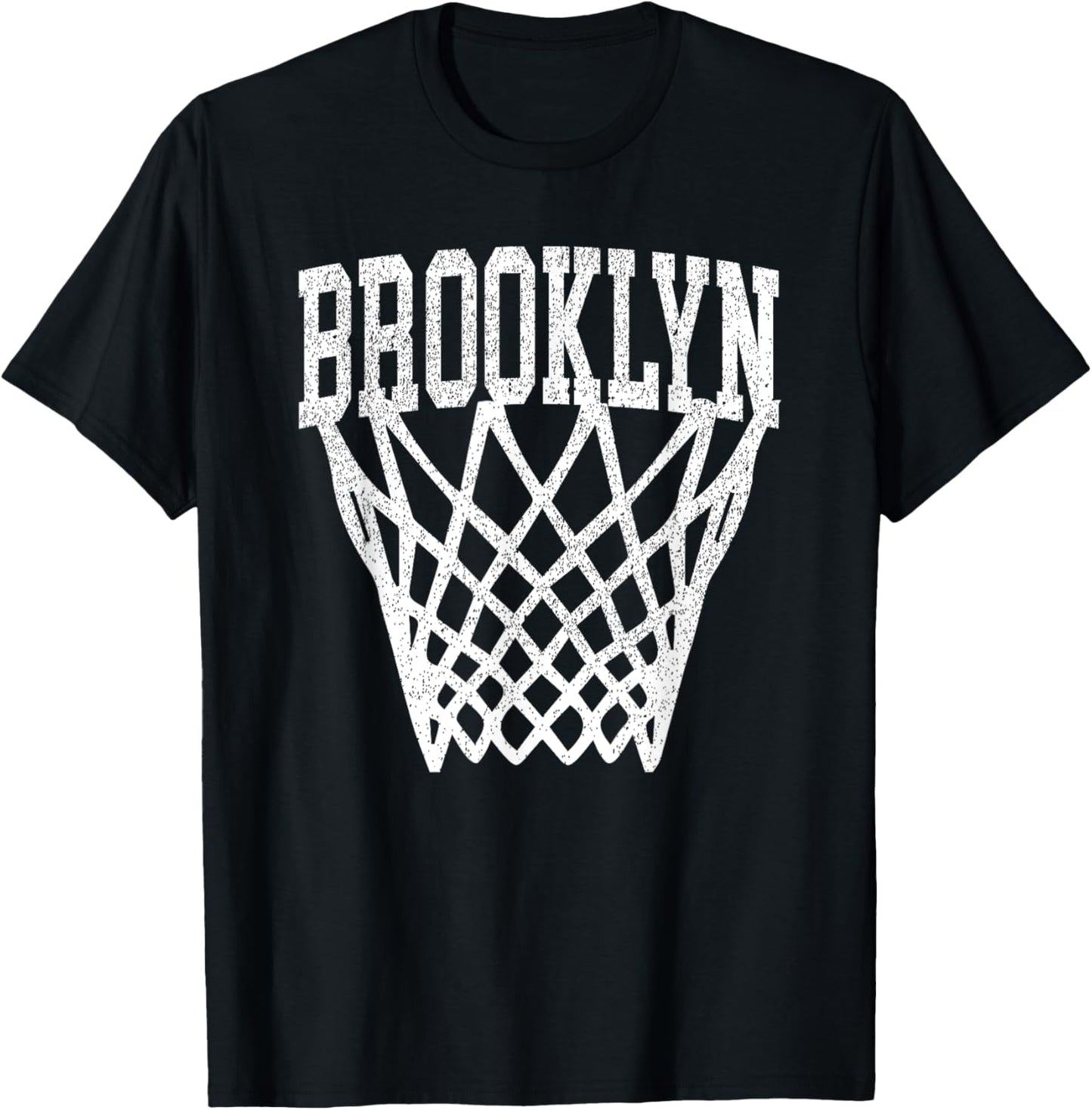 Brooklyn Vintage Basketball Net T-Shirt - T-Shirt | Black