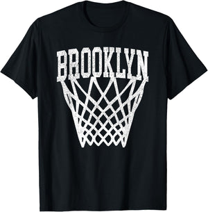Brooklyn Vintage Basketball Net T-Shirt - T-Shirt | Black