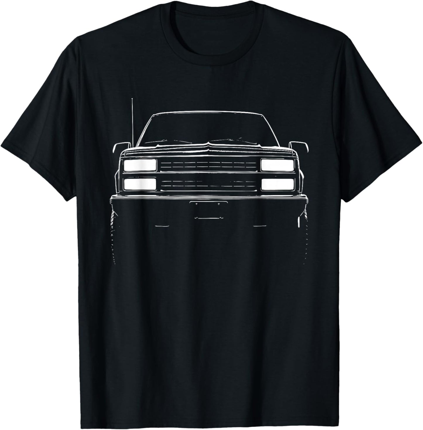 88-98 CK Truck GMT400 Front Grill Silhouette OBS T-Shirt - T-Shirt | Black
