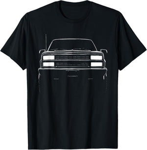 88-98 CK Truck GMT400 Front Grill Silhouette OBS T-Shirt - T-Shirt | Black