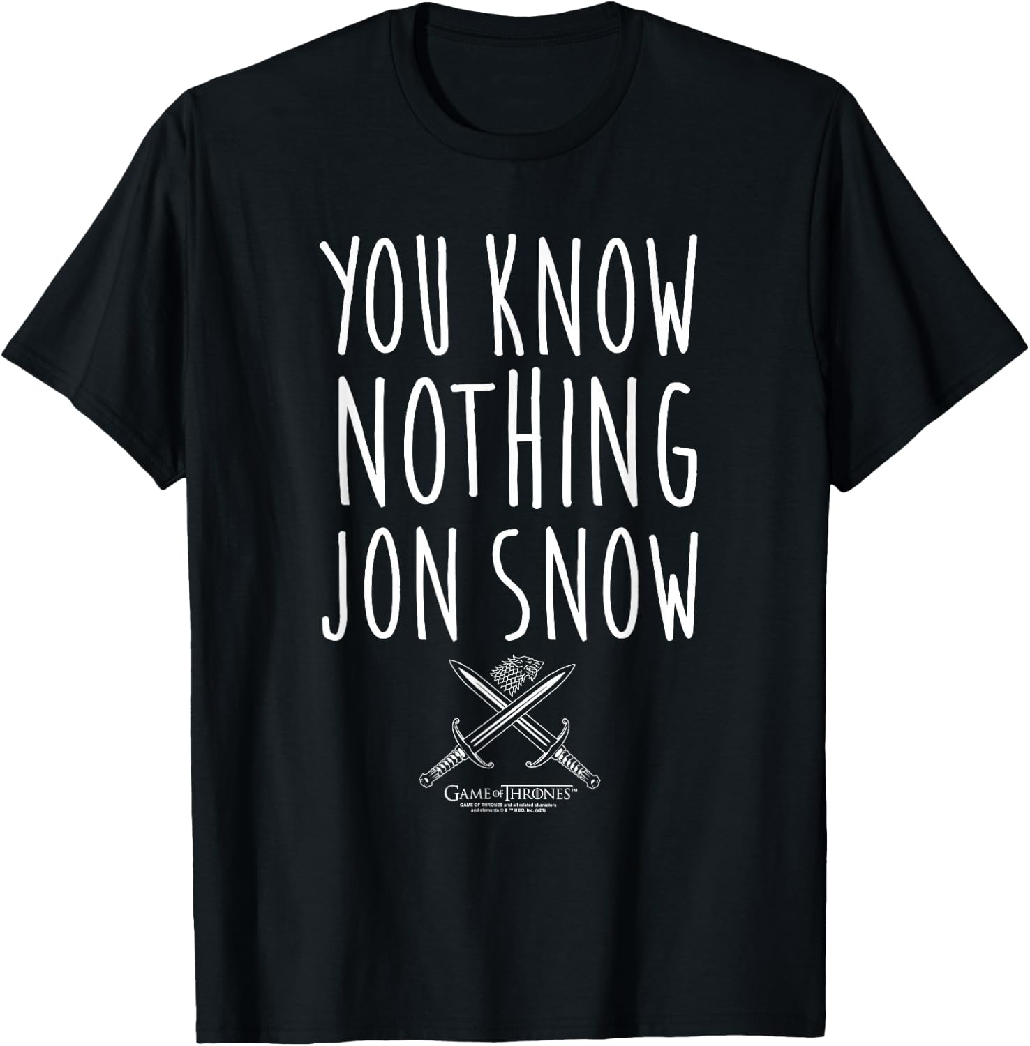 Game of Thrones You Know Nothing T-Shirt - T-Shirt | Black