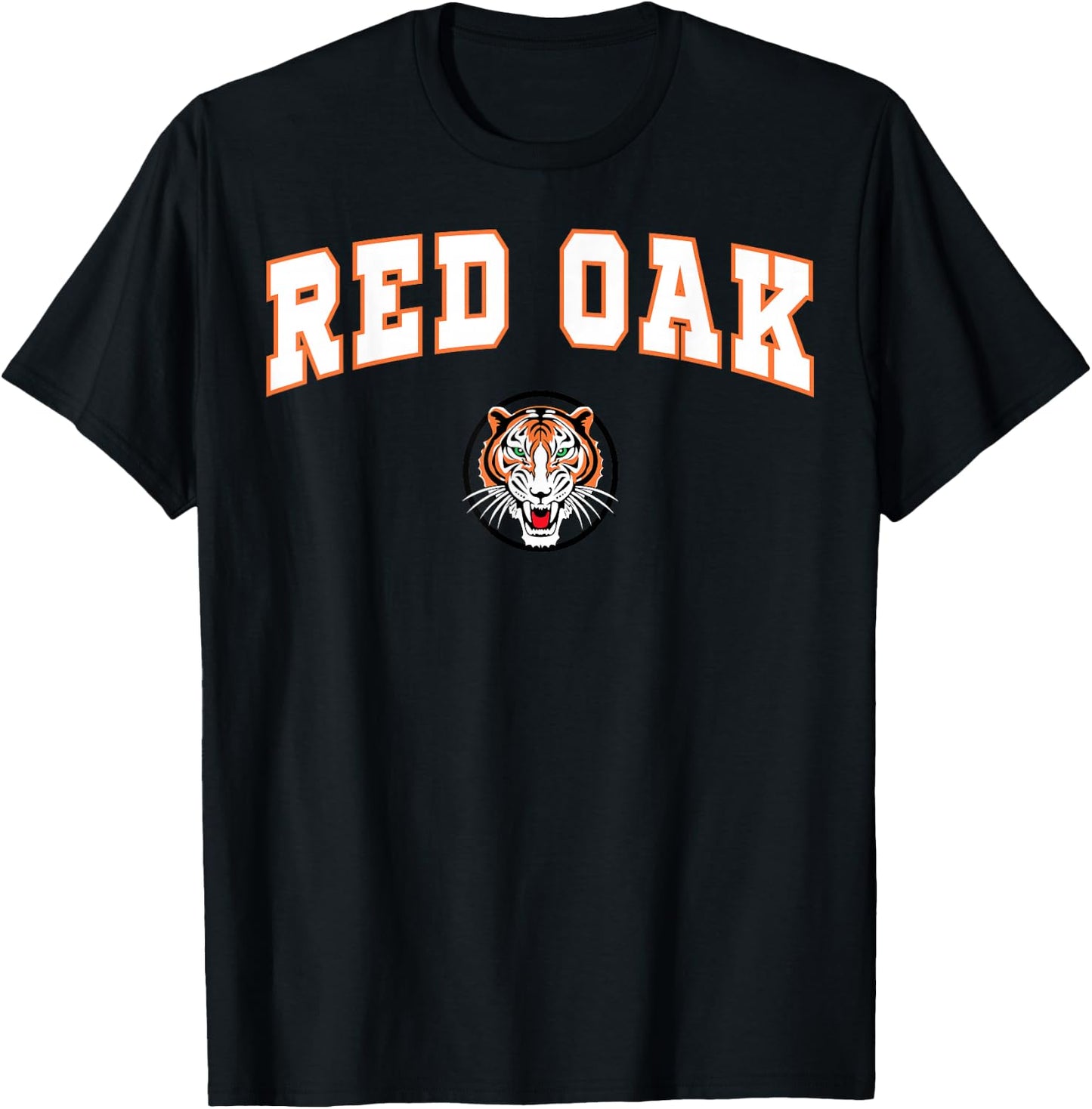 Red Oak High School Tigers C2 T-Shirt - T-Shirt | Black