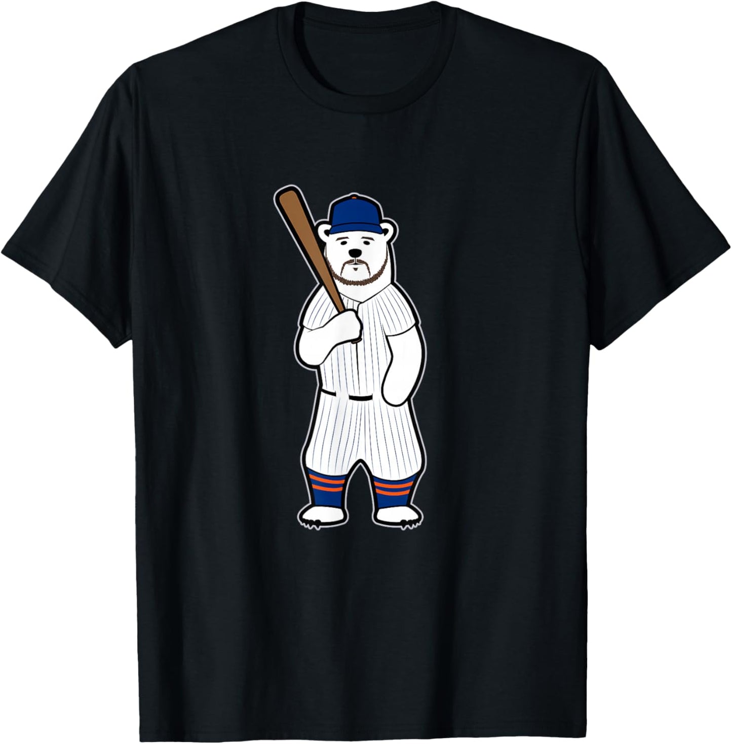 Baseball Polar Bear Pete T-Shirt - T-Shirt | Black