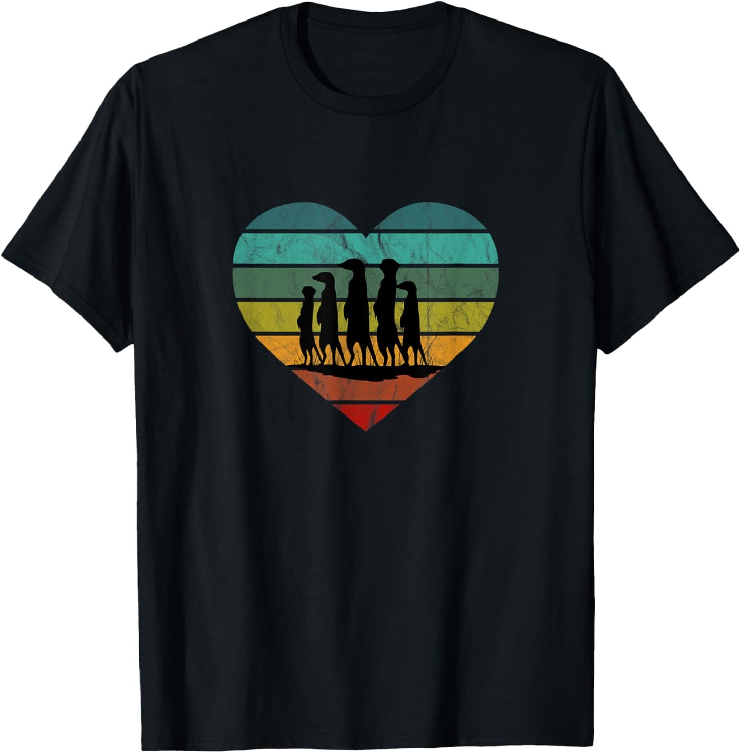 Ich Liebe Erdmännchen Afrika Herz Wildnis Safari Südafrika T-Shirt - T-Shirt | Black