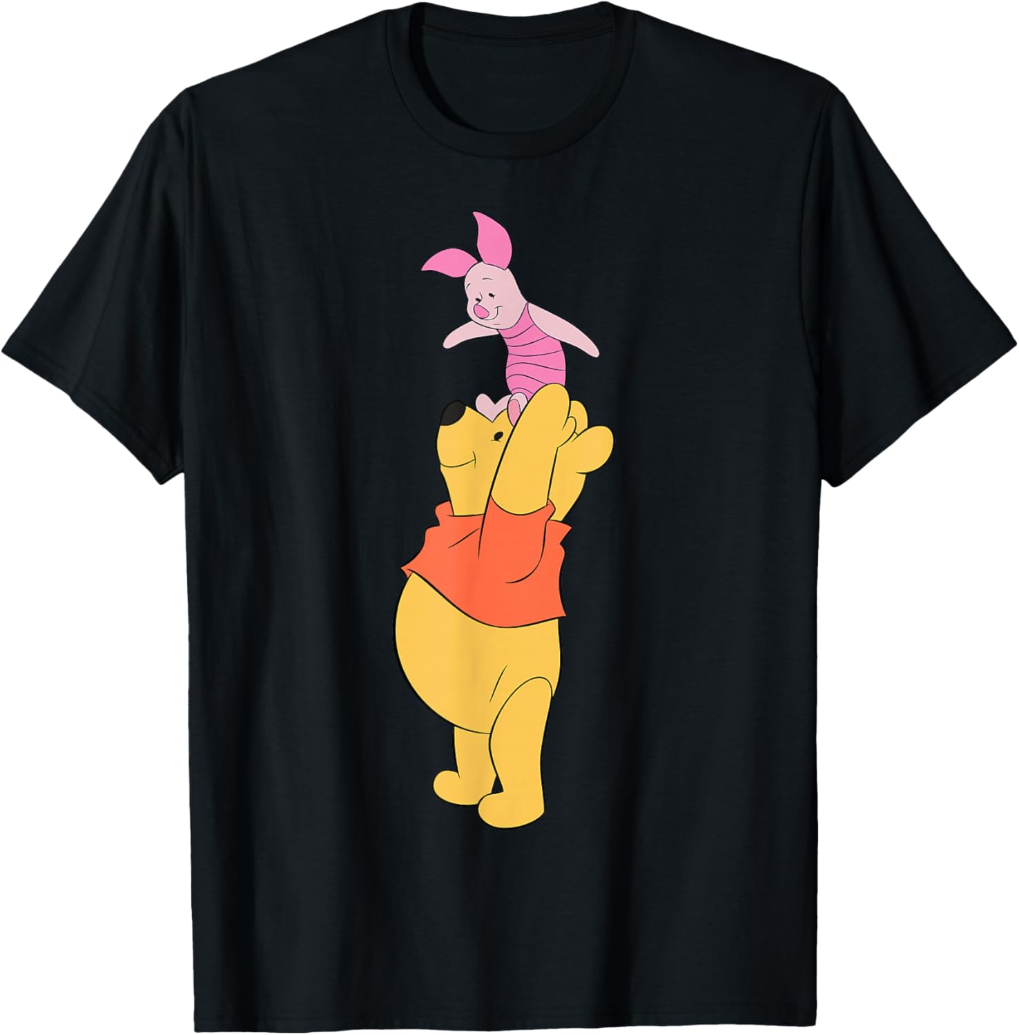 Disney Winnie The Pooh & Piglet True Friends Portrait T-Shirt - T-Shirt | Black