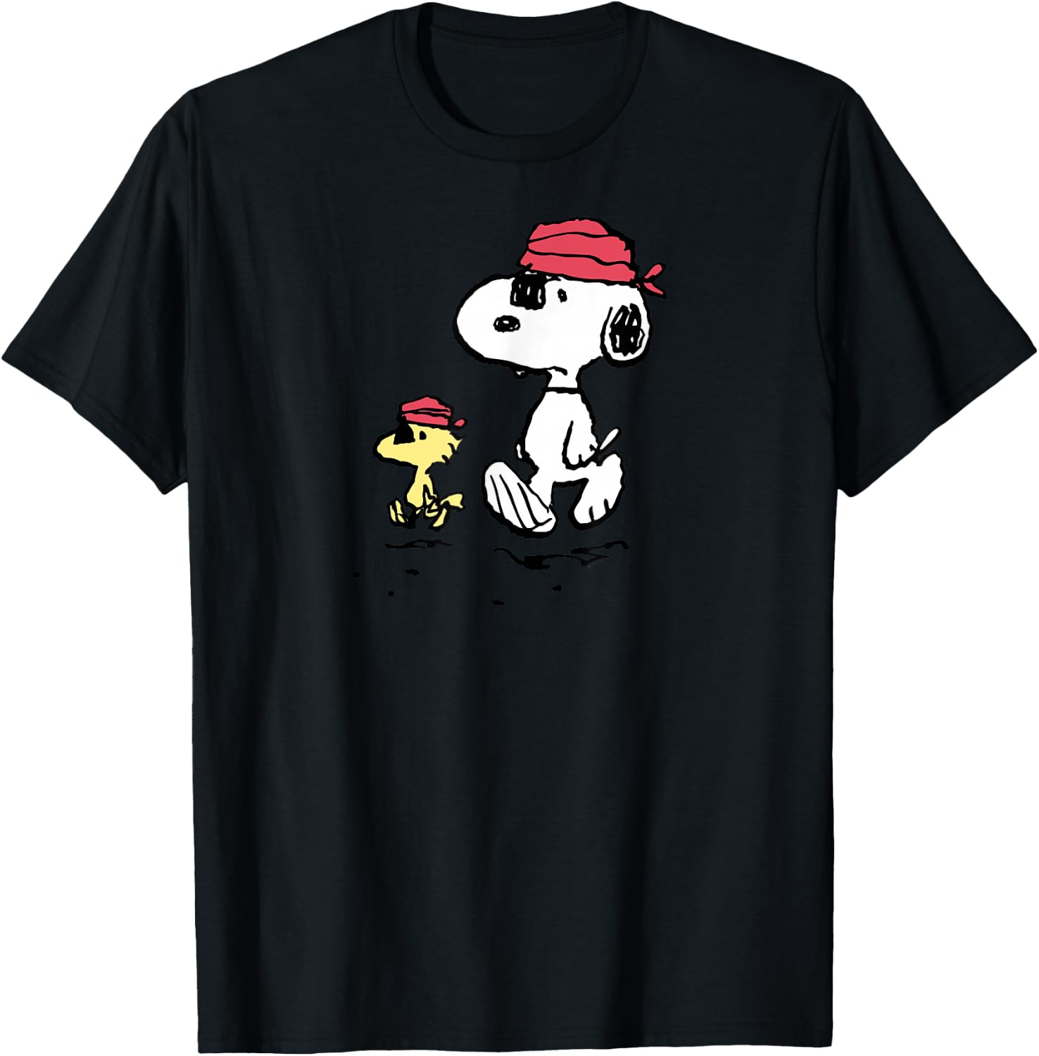 Peanuts Walk and Talk Like a Pirate Small T-Shirt - T-Shirt | Black