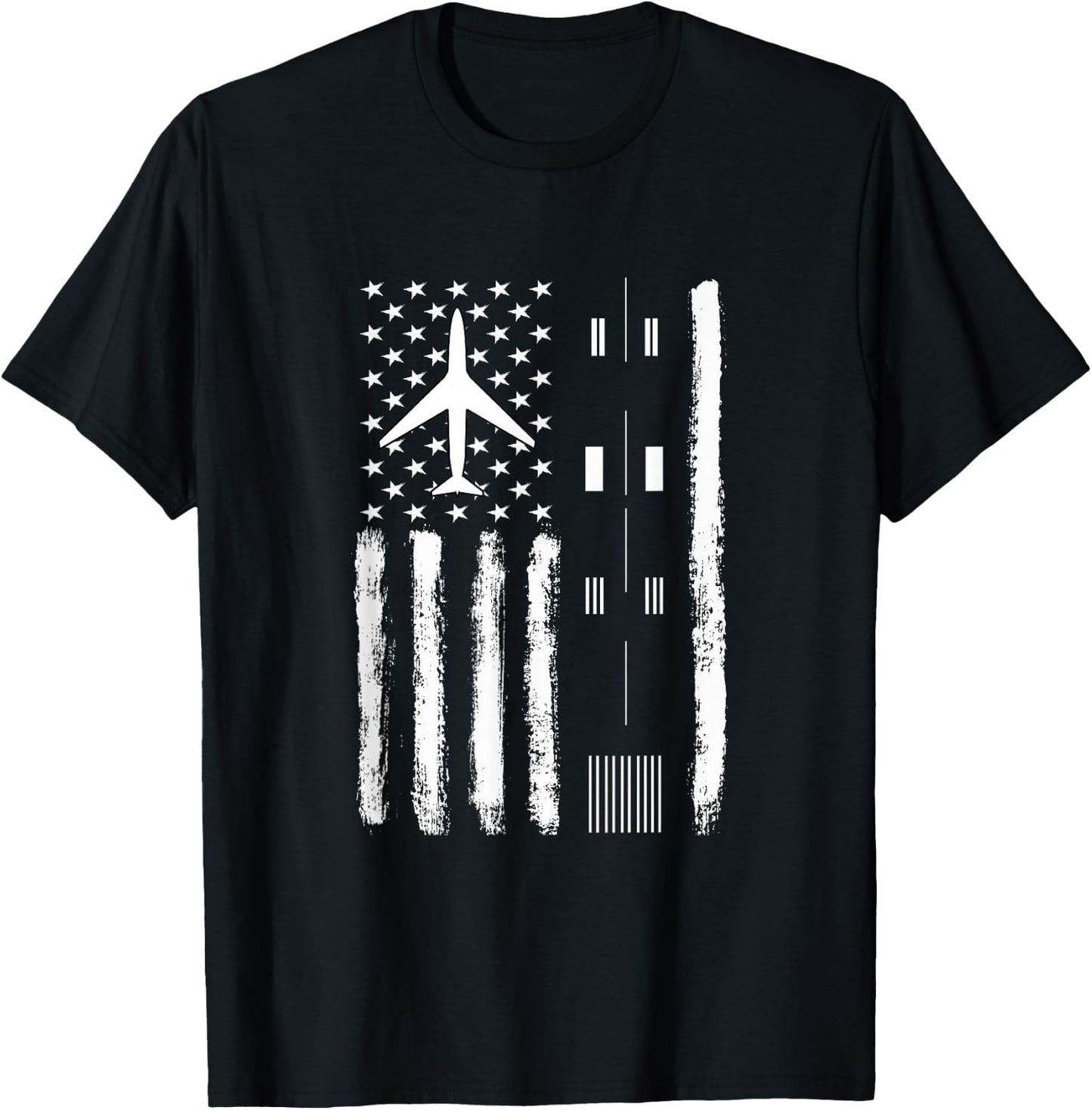 Air Traffic Controller USA Flag - ATC Outfit Controller Gift T-Shirt - T-Shirt | Black