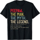 Peepaw The Man The Myth The Legend He Knows Everything T-Shirt - T-Shirt | Black