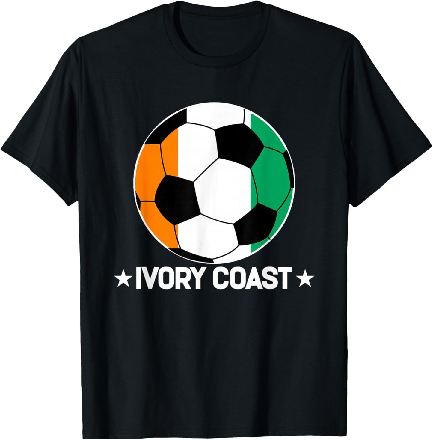 Ivory Coast Soccer Team Ivory Coast Flag Jersey Football T-Shirt - T-Shirt | Black