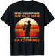 Never Underestimate An Old Man With A Saxophone Sax T-Shirt - T-Shirt | Black