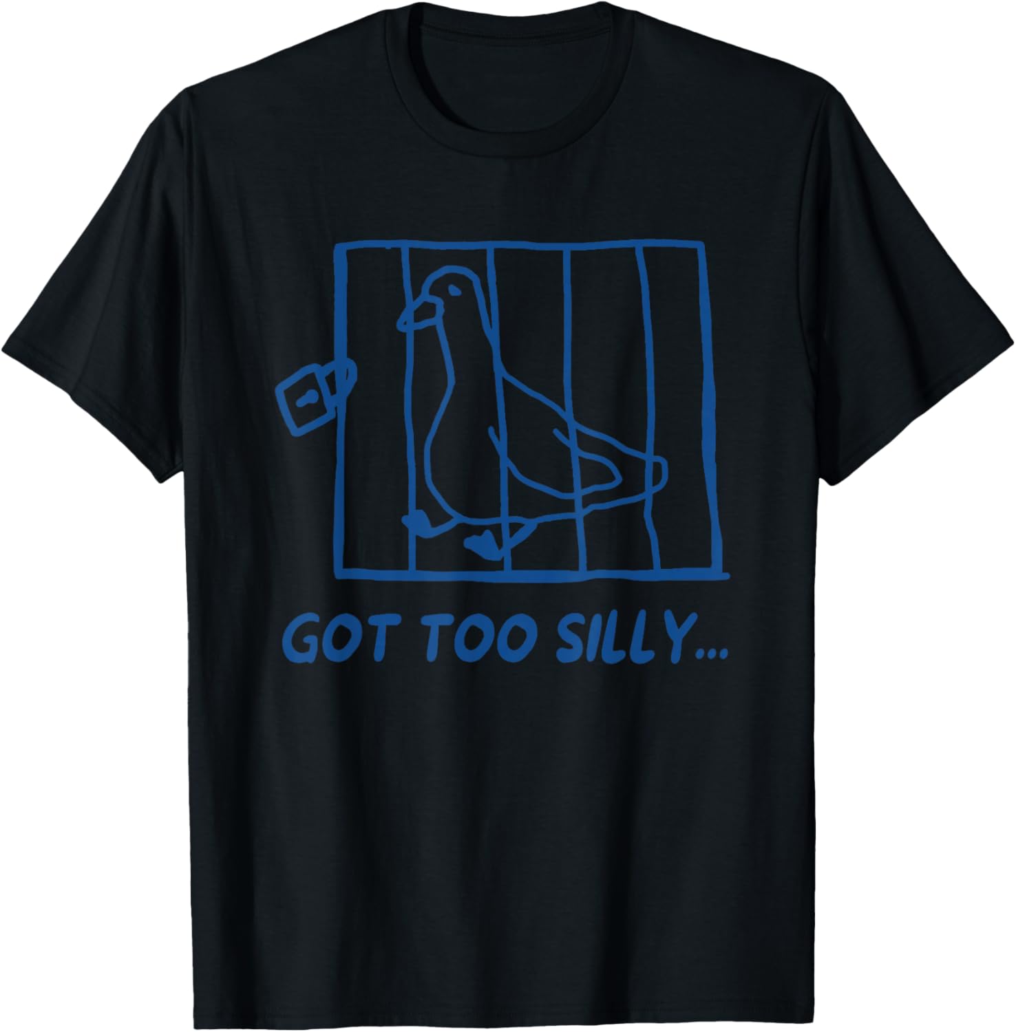 Retro Got Too Silly Funny Meme Silly Goose Lustiger Spruch T-Shirt - T-Shirt | Black