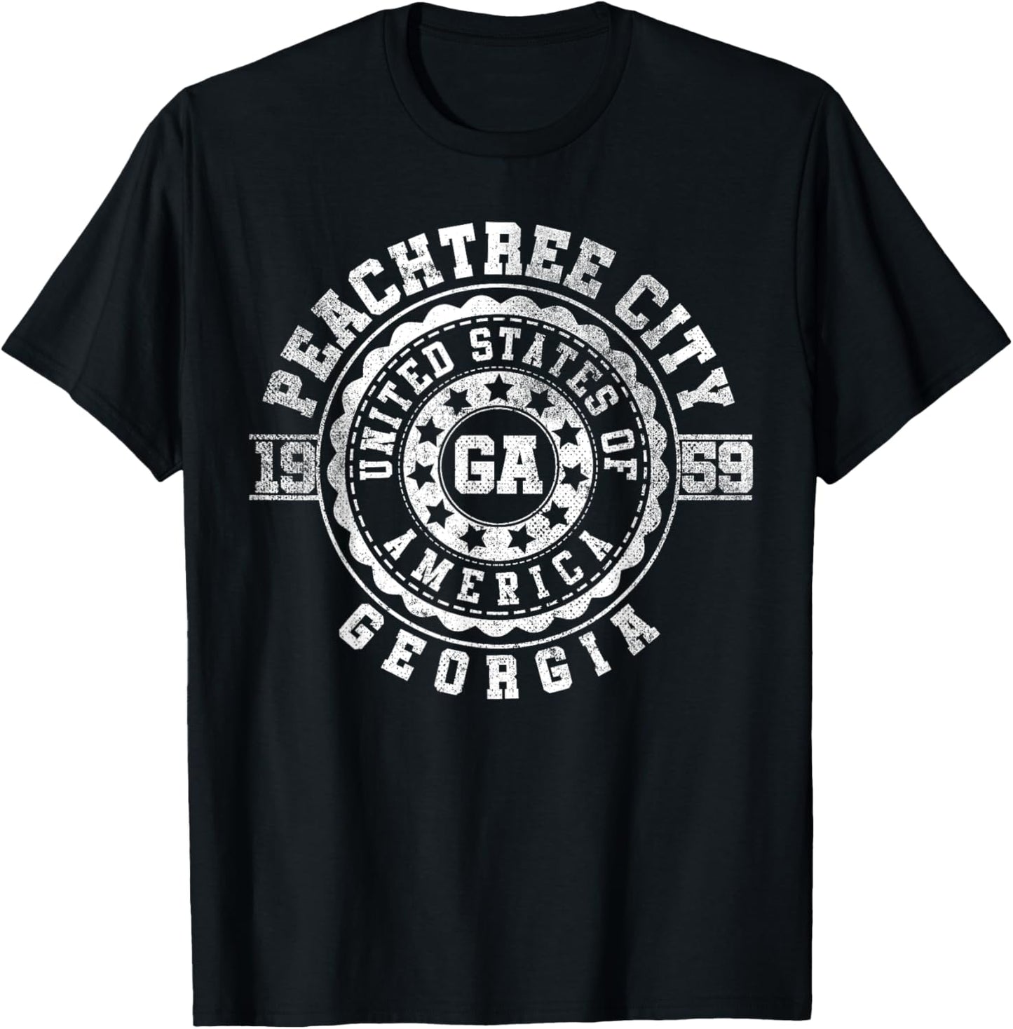 Peachtree City GA | Georgia | Vintage City Apparels T-Shirt - T-Shirt | Black