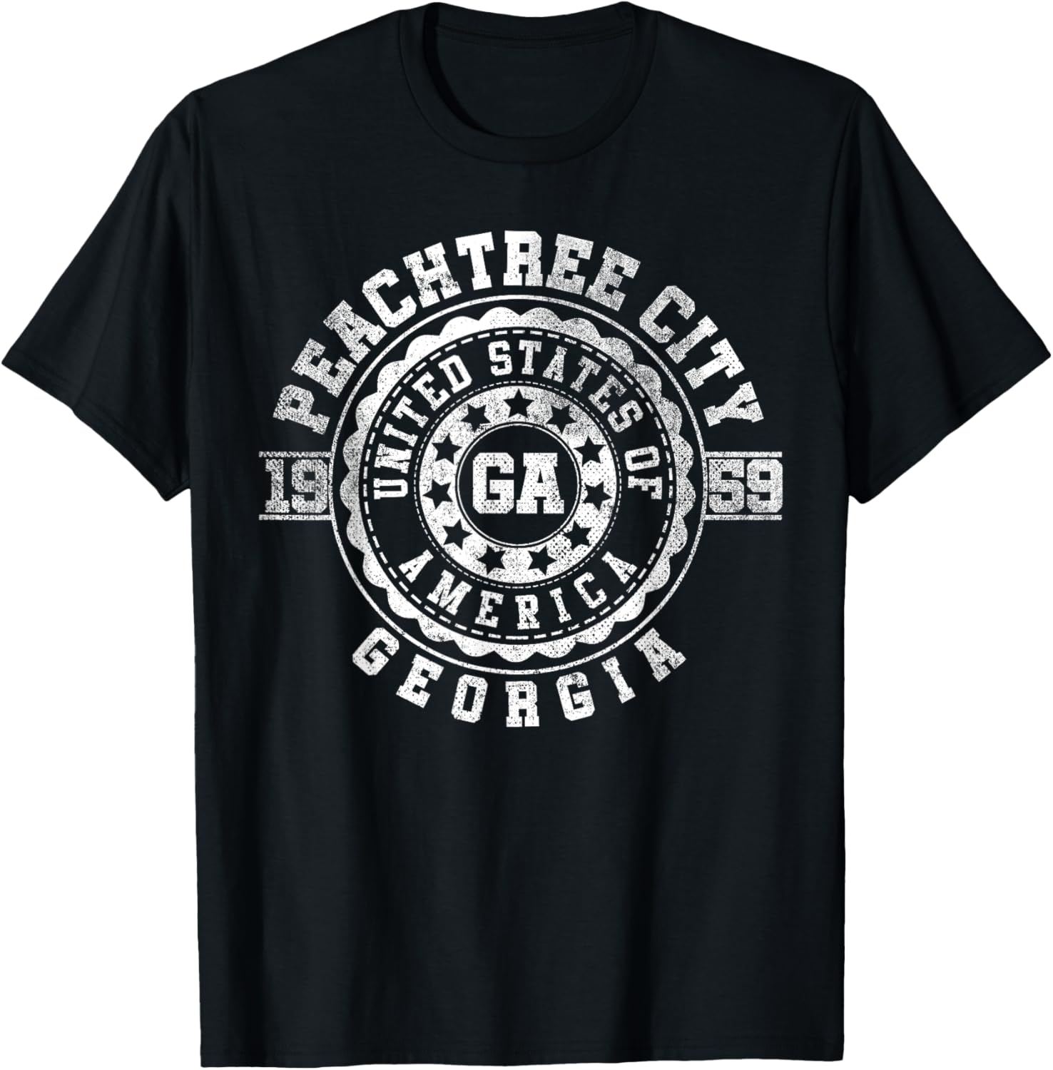 Peachtree City GA | Georgia | Vintage City Apparels T-Shirt - T-Shirt | Black