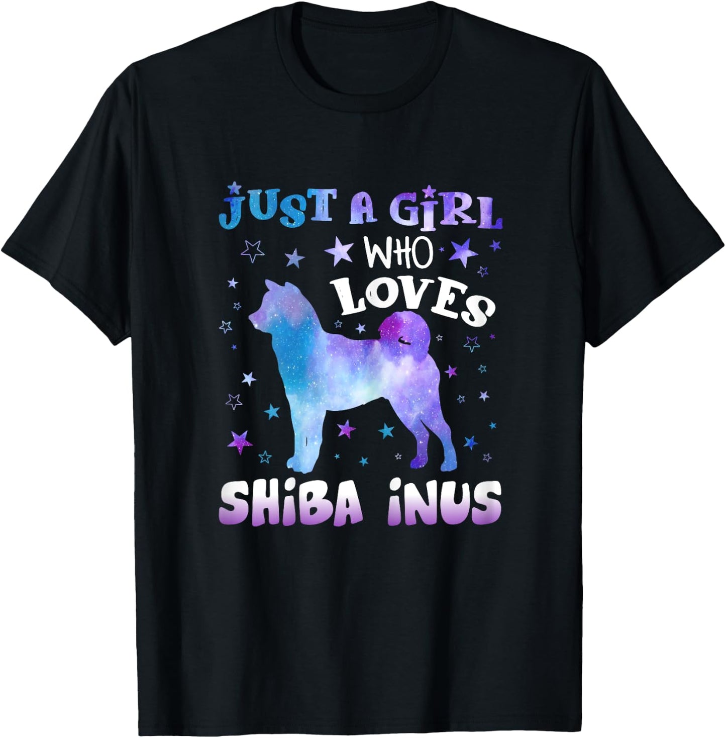 Just A Girl Who Loves Shiba Inus Funny dog lovers gifts T-Shirt - T-Shirt | Black