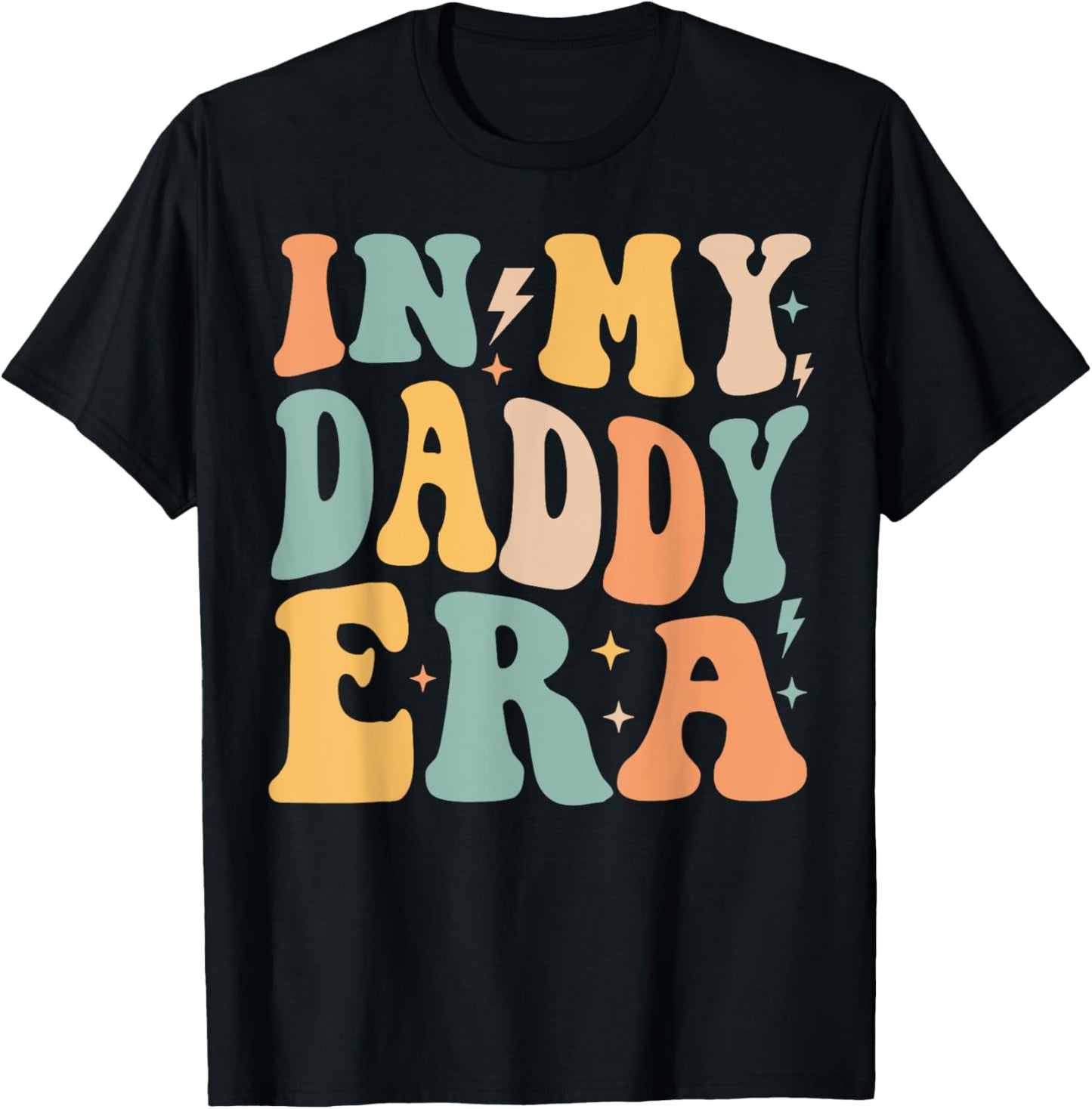 Retro Groovy In My Daddy Era Father's Day T-Shirt - T-Shirt | Black