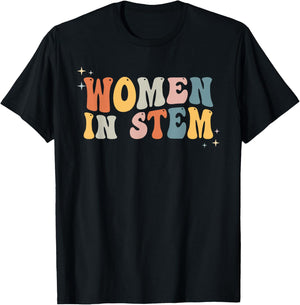Women in Stem Steminist Science, Female Engineer Tech T-Shirt - T-Shirt | Black