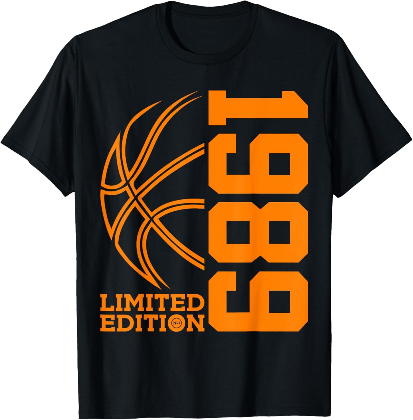 36th BIRTHDAY BASKETBALL LIMITED EDITION 1989 T-Shirt - T-Shirt | Black