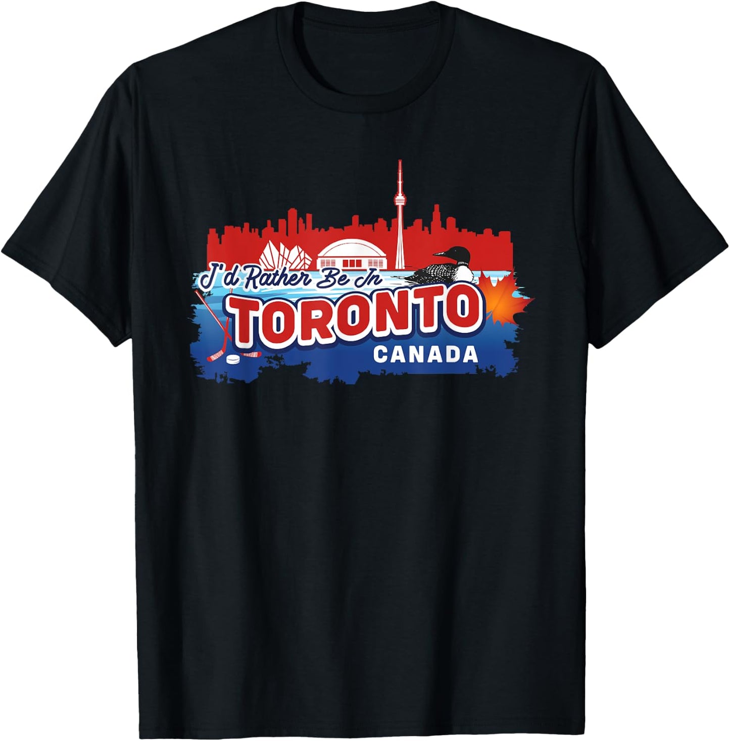 I'd Rather Be In Toronto Canada Vintage Souvenir T-Shirt - T-Shirt | Black