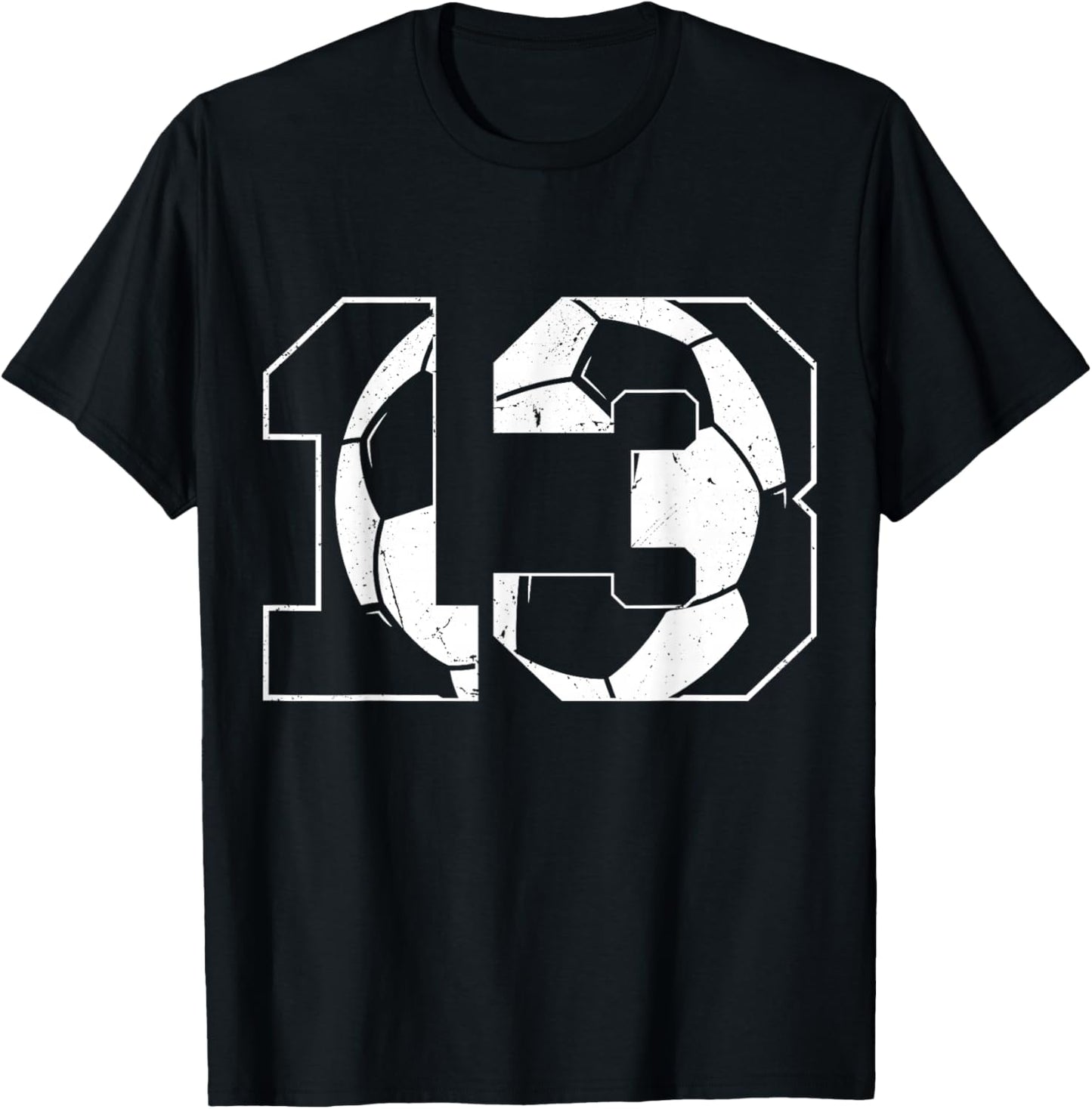 13th Birthday Boy Soccer Player Football 13 Years Old T-Shirt - T-Shirt | Black
