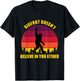 Bigfoot Doesn't Believe in You Either Middle Finger Vintage T-Shirt - T-Shirt | Black
