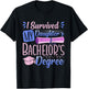 Bachelor's Degree SURVIVED MY DAUGHTER'S BACHELOR Parents T-Shirt - T-Shirt | Black