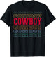 Cowboy Funny Retro Layered Text Horse Rodeo Western Men T-Shirt - T-Shirt | Black